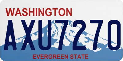 WA license plate AXU7270