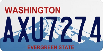 WA license plate AXU7274