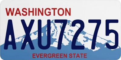 WA license plate AXU7275