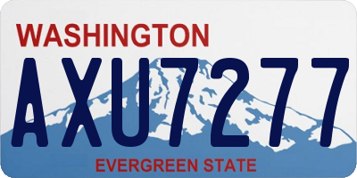 WA license plate AXU7277