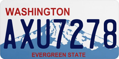 WA license plate AXU7278