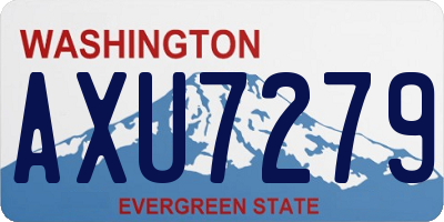 WA license plate AXU7279