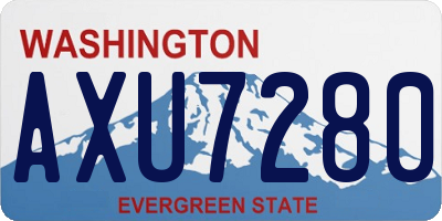 WA license plate AXU7280