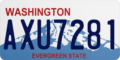 WA license plate AXU7281