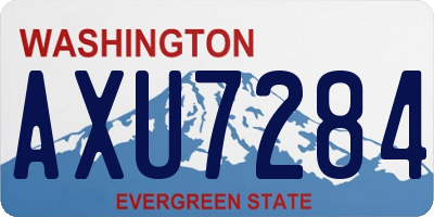 WA license plate AXU7284