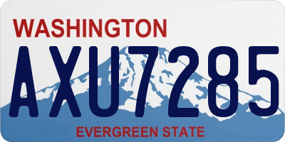 WA license plate AXU7285