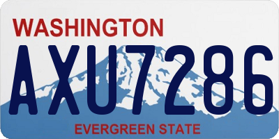 WA license plate AXU7286
