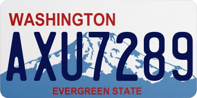 WA license plate AXU7289