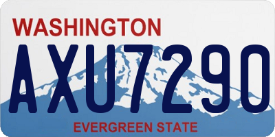 WA license plate AXU7290