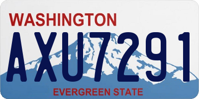 WA license plate AXU7291