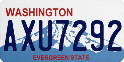 WA license plate AXU7292