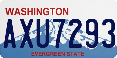 WA license plate AXU7293