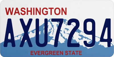 WA license plate AXU7294