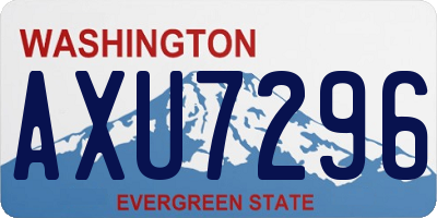 WA license plate AXU7296