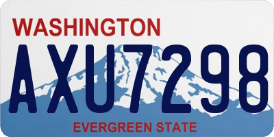 WA license plate AXU7298