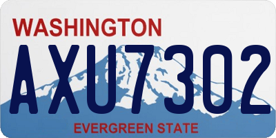 WA license plate AXU7302