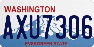 WA license plate AXU7306