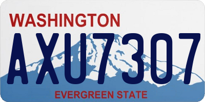 WA license plate AXU7307