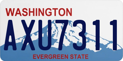 WA license plate AXU7311