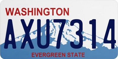 WA license plate AXU7314