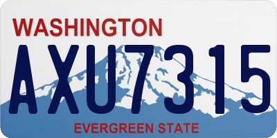 WA license plate AXU7315