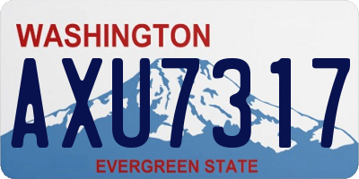 WA license plate AXU7317