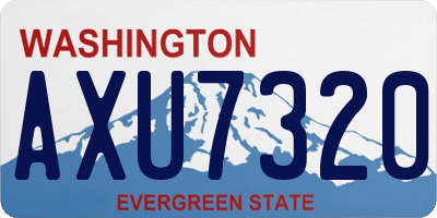 WA license plate AXU7320