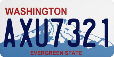 WA license plate AXU7321