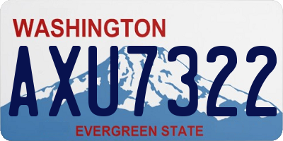 WA license plate AXU7322