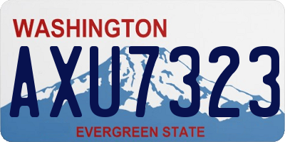 WA license plate AXU7323