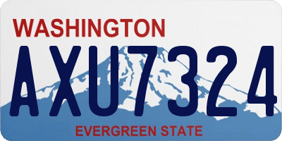 WA license plate AXU7324