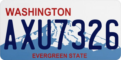 WA license plate AXU7326