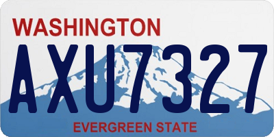 WA license plate AXU7327