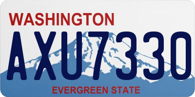 WA license plate AXU7330