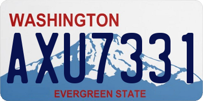WA license plate AXU7331