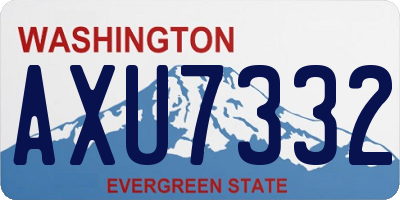 WA license plate AXU7332