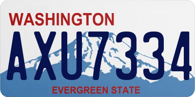WA license plate AXU7334