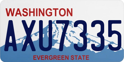 WA license plate AXU7335