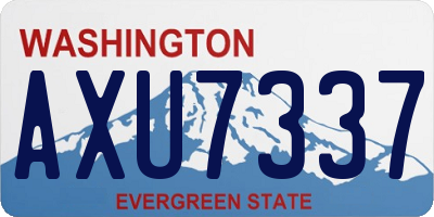 WA license plate AXU7337