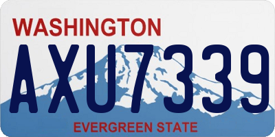 WA license plate AXU7339