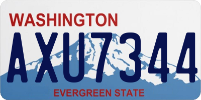 WA license plate AXU7344