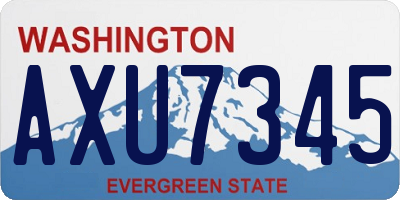 WA license plate AXU7345
