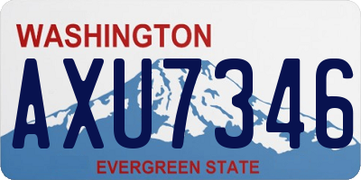 WA license plate AXU7346