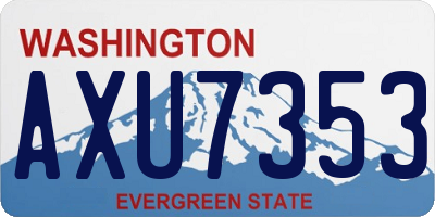 WA license plate AXU7353