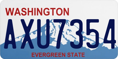 WA license plate AXU7354