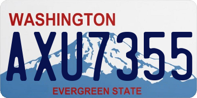 WA license plate AXU7355