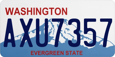 WA license plate AXU7357
