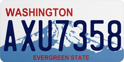WA license plate AXU7358