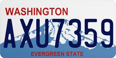 WA license plate AXU7359