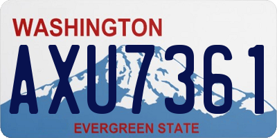 WA license plate AXU7361